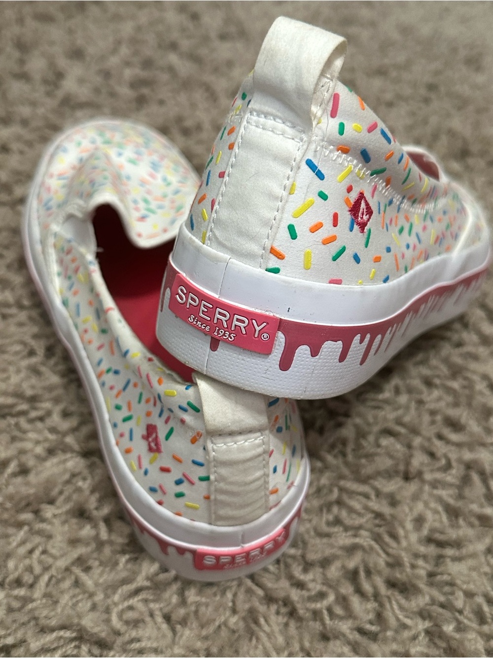 Sperry Sprinkle Slip-On Shoes - White with Multicolor Sprinkles - Picture 7 of 11